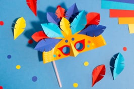 Tuto DIY masque de carnaval simple et coloré